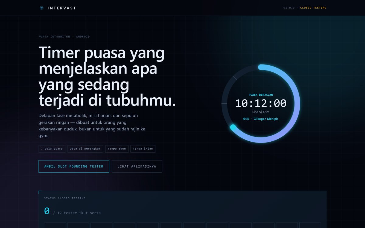 Landing page INTERVAST